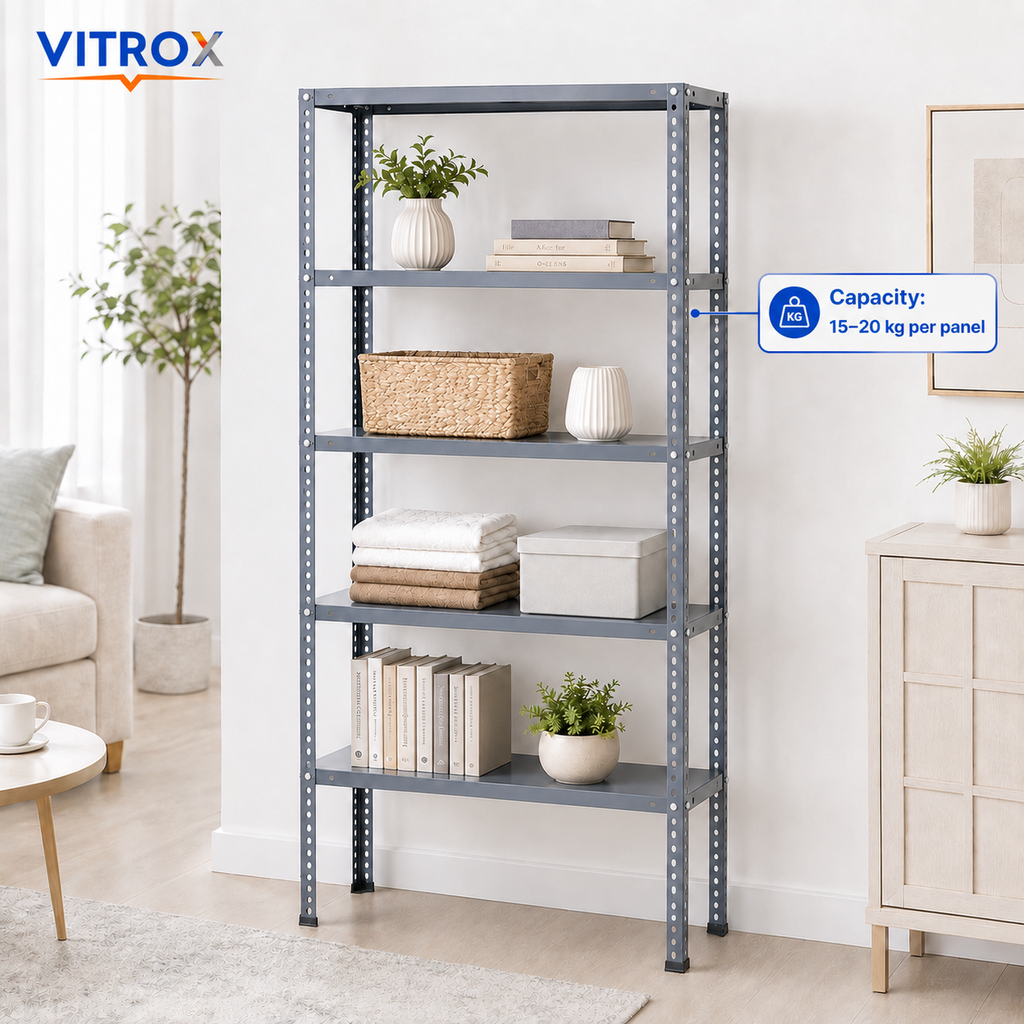 VITROX 5-Tier Slotted Angle Storage Rack