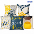 Vitrox Decorative Printed Cushion Cover Set – 5 Piece Set, 16 x 16 Inch Square Cushion Covers