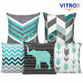 Vitrox Decorative Printed Cushion Cover Set – 5 Piece Set, 16 x 16 Inch Premium Satin Imported Cushion Covers