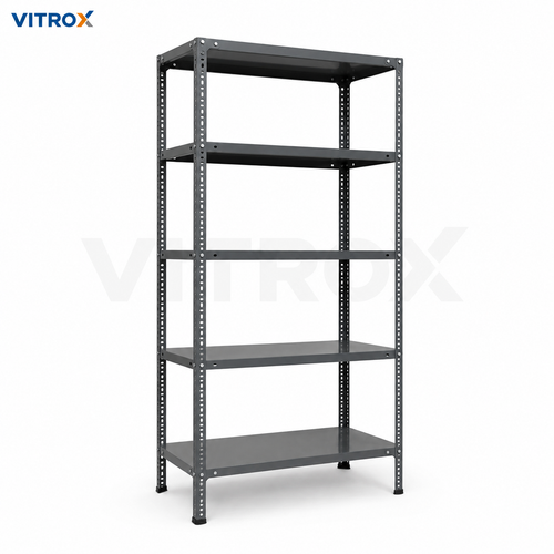 Slotted Angle Storage Rack 72 x 36 x 12 Inch 5 Tier – Gray Enamel Painted