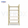VITROX Slotted Angle Storage Rack 85 x 36 x 12 Inch 6 Tier – Green & Ivory Powder-Coated Iron Metal Rack