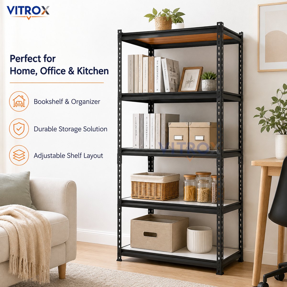 VITROX Boltless Storage Rack – 6 × 3 × 1