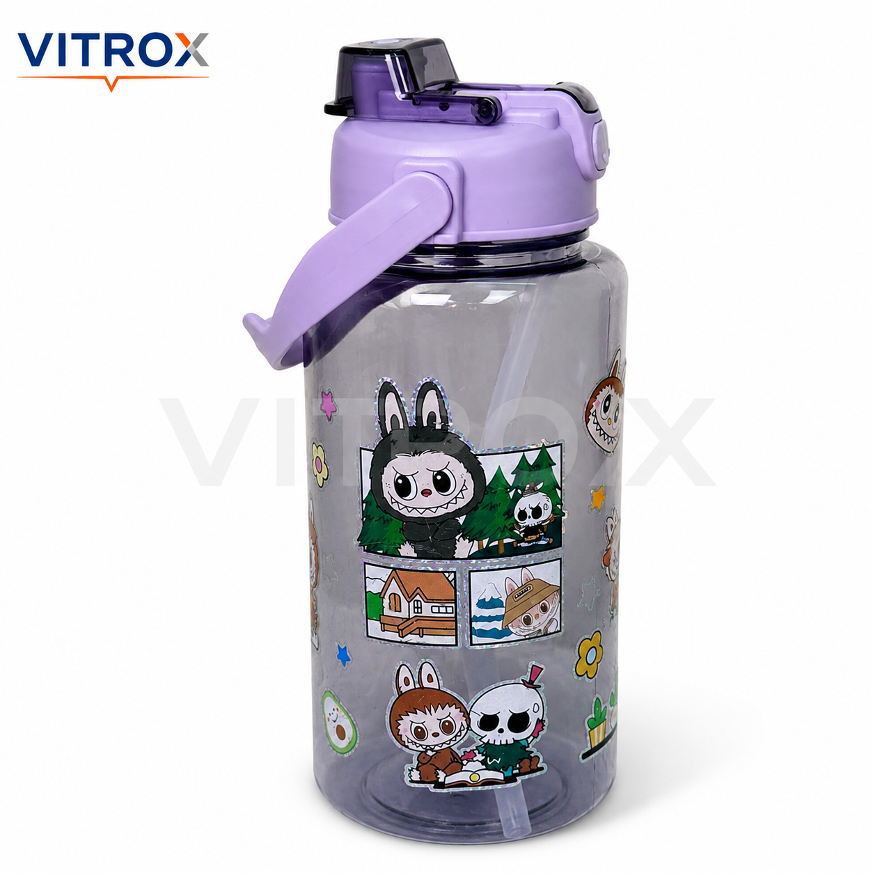 2L Print Dual Drinking Sipper Water Bottle