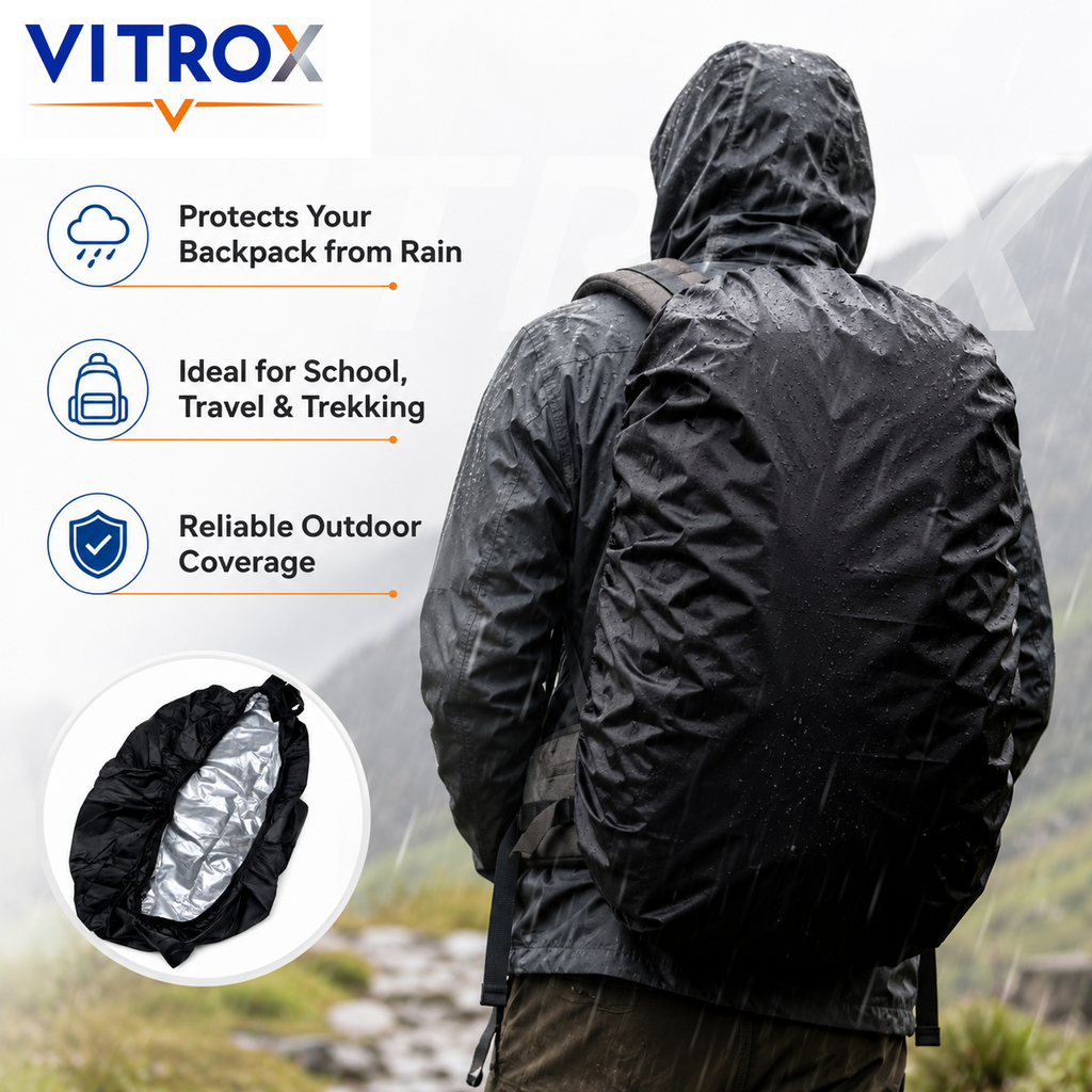 VITROX Waterproof Backpack Rain Cover with Silver-Coated Lining